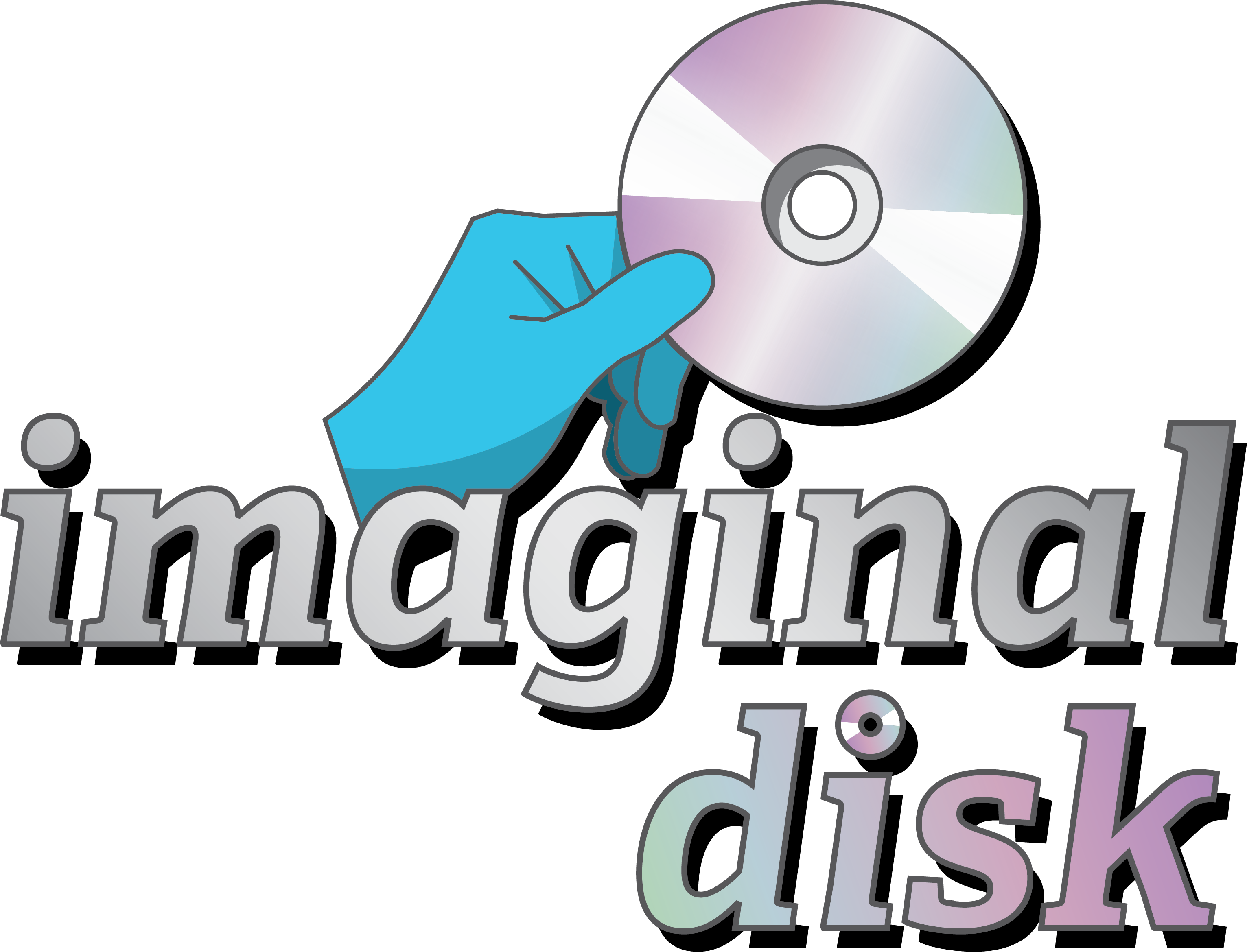Imaginal Disk game logo, a hand holding up a disk